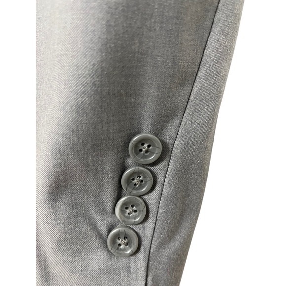 Caravelli Light Grey Oxford 2B Suit Jacket Blazer Men's Size 50R 46W - Picture 5 of 7